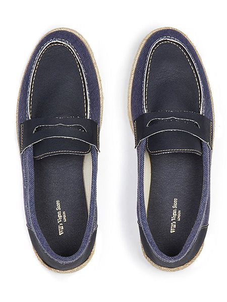 Penny Loafers Dark Blue from Shop Like You Give a Damn