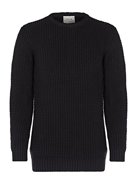 Jumper Chunky Rib Black from Shop Like You Give a Damn