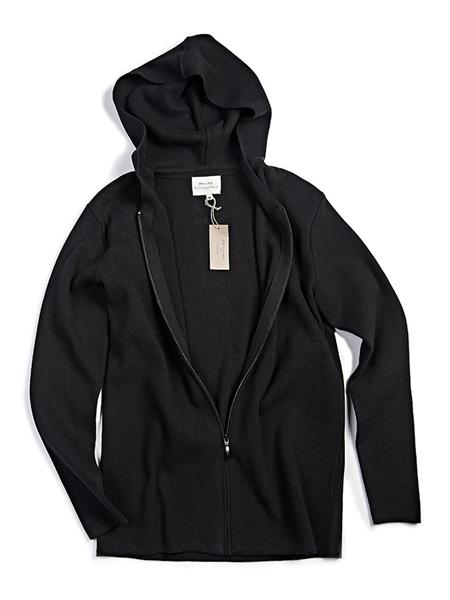 Cardigan Hooded Knit Black via Shop Like You Give a Damn