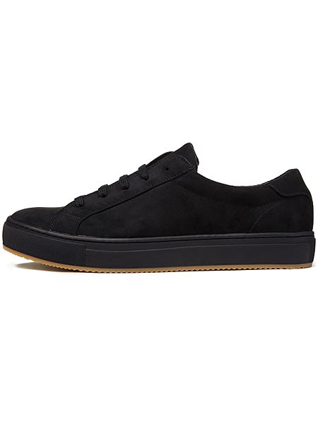 Sneakers Black Vegan Suede via Shop Like You Give a Damn