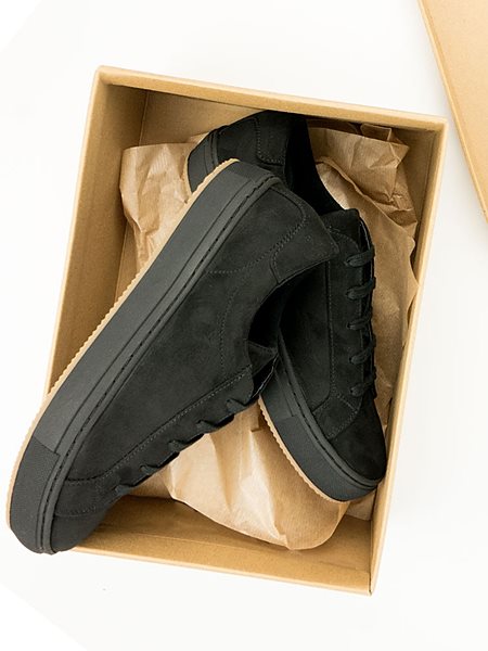 Sneakers Black Vegan Suede from Shop Like You Give a Damn