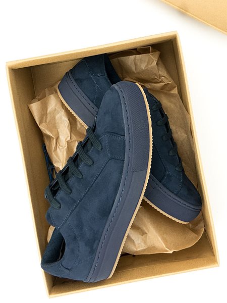 Sneakers Dark Blue Vegan Suede from Shop Like You Give a Damn