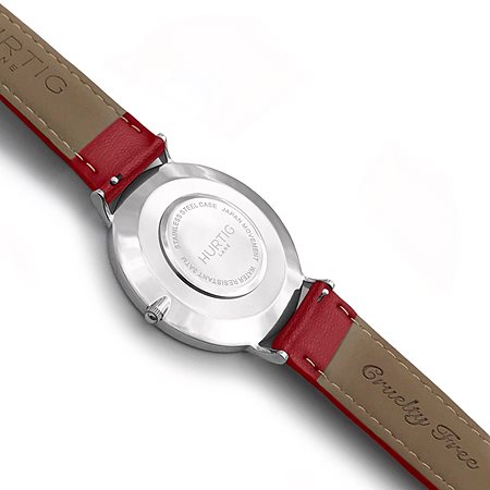 Moderna Watch Silver, White & Cherry Red from Shop Like You Give a Damn