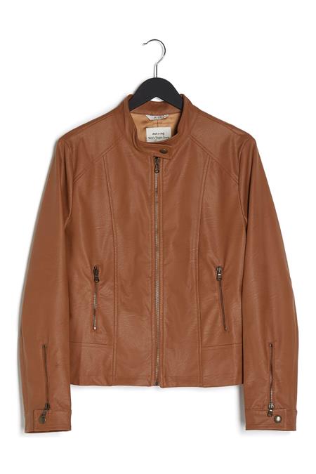 Racer Jacket Tan Vegan Suede