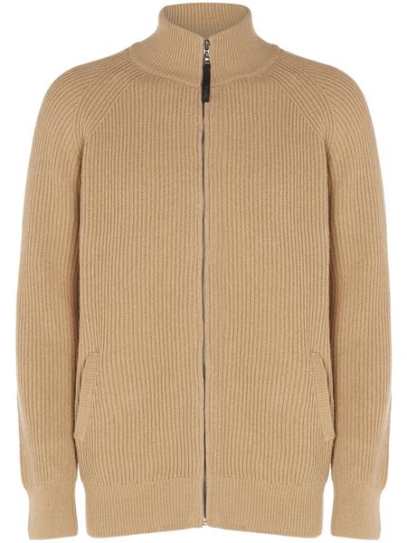 Cardigan Full Zip Knitted Tan via Shop Like You Give a Damn