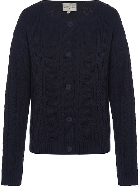 Cardigan Chunky Button Up Knitted Navy Blue from Shop Like You Give a Damn