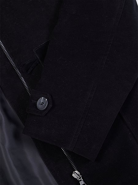 Duffle Coat Vegan Wool Black & Cream from Shop Like You Give a Damn