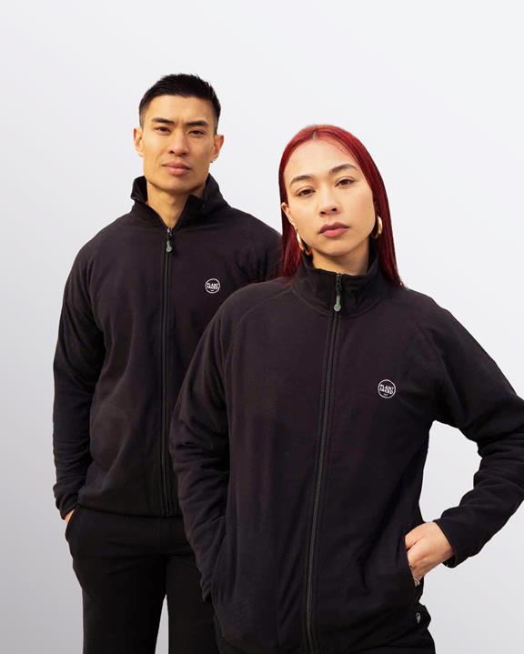 Plant Faced Clothing Fleecejack Rits Zwart