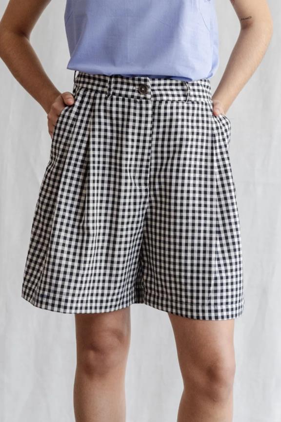 Shorts Kamala Checkered Schwarz & Weiß