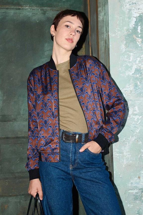 Blouson Bomber Réversible Ruth Moka/Marine Blouson Bomber Réversible Ruth Moka/Marine