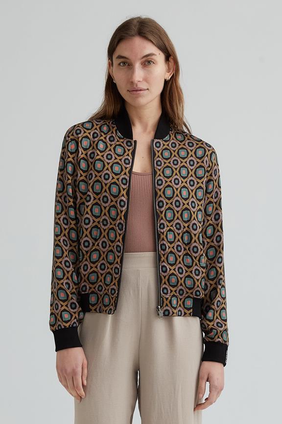 Omkeerbare Bomberjack Ruth Kaleidoscope/Zwart