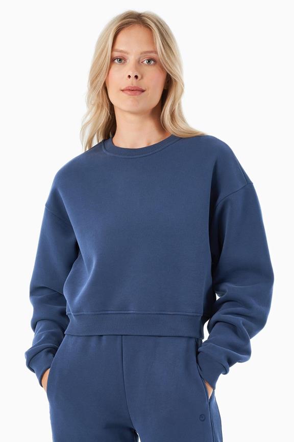 Sweatshirt Crop Sillivia Navy
