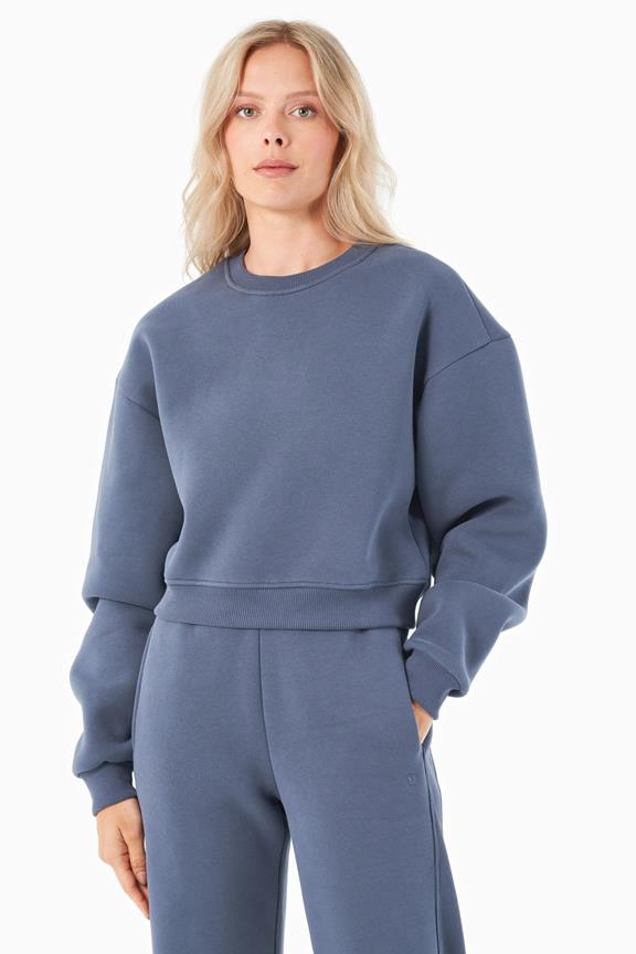 Sweatshirt Crop Sillivia Soft Indigo