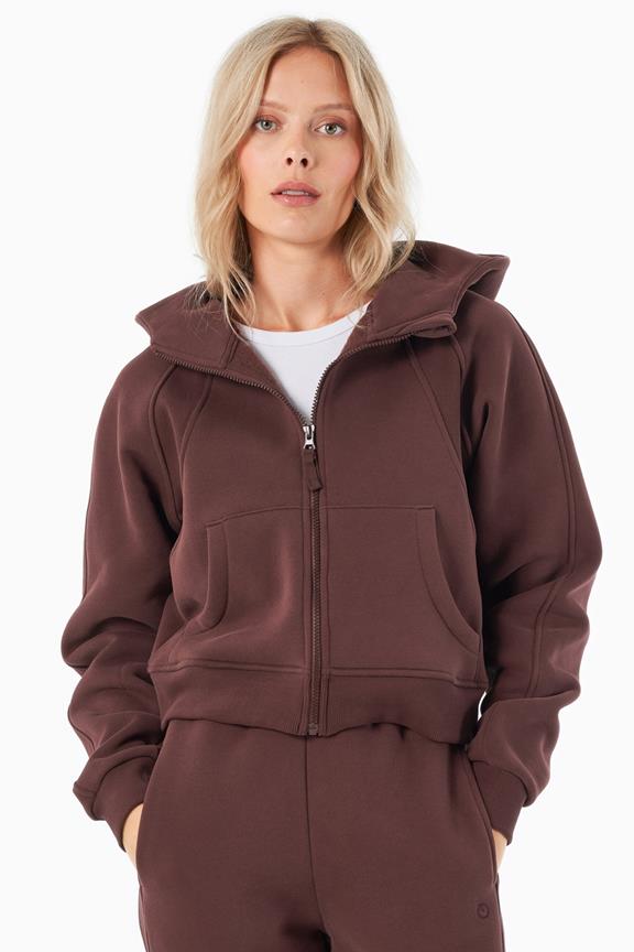 Hoodie Full Zip Joddy Bitter Chocolate