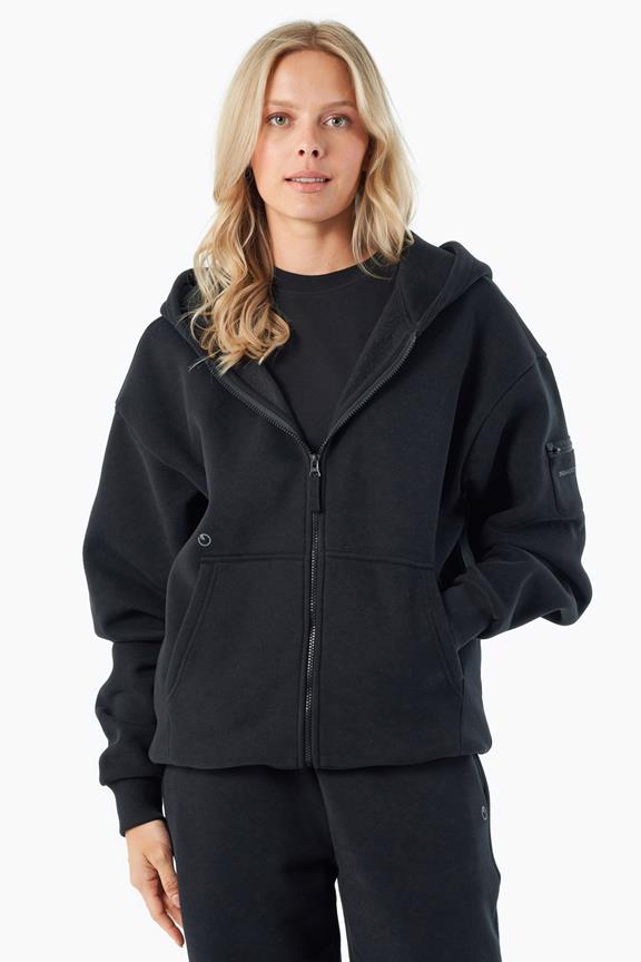 Hoodie Full Zip Jenna Schwarz