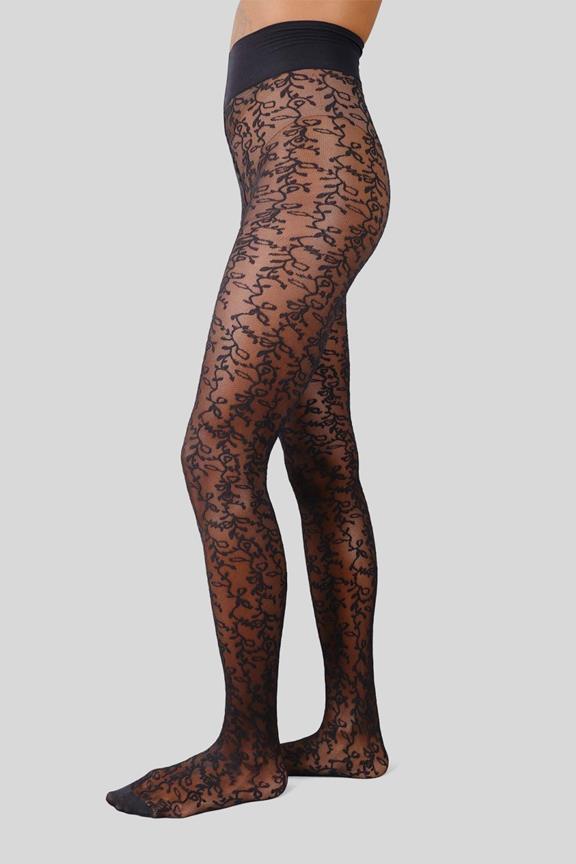 Tights Lace Lo Black
