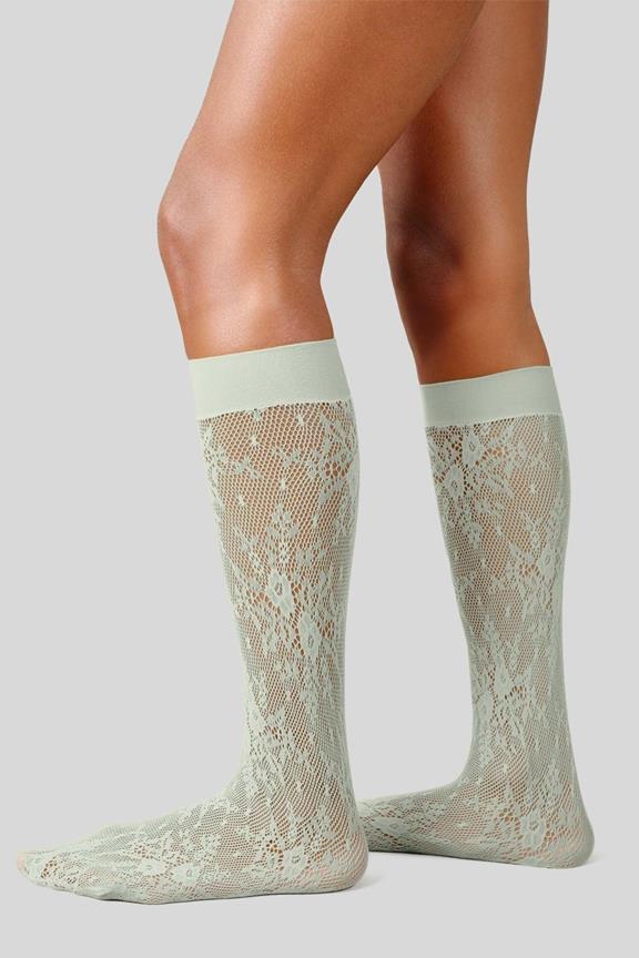 Kniestrümpfe Aus Spitze Rosa Mint