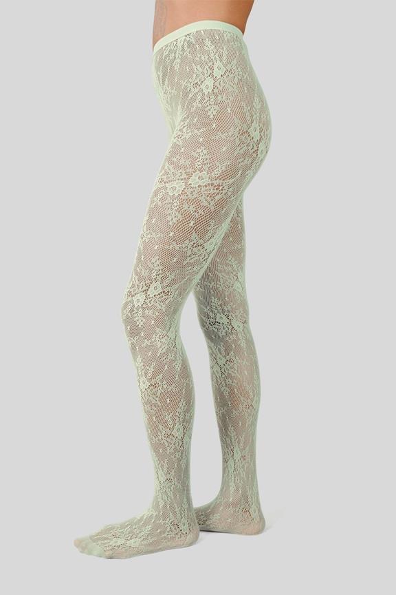 Spitzenstrumpfhose Rosa Mint