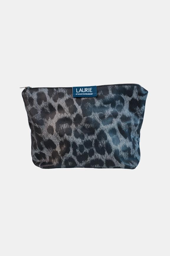 Borsa Da Toilette Con Stampa Leo Grigia