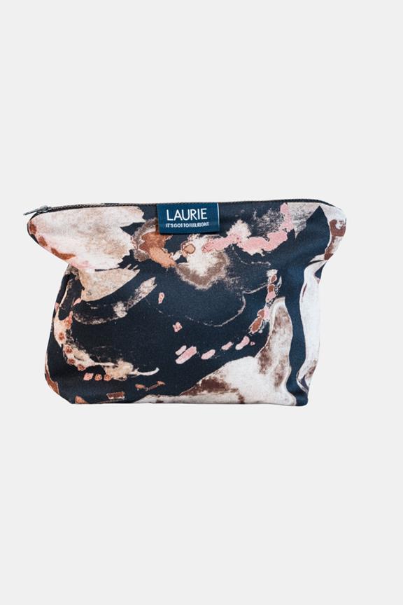 Borsa Da Toilette Con Stampa Floreale Nera