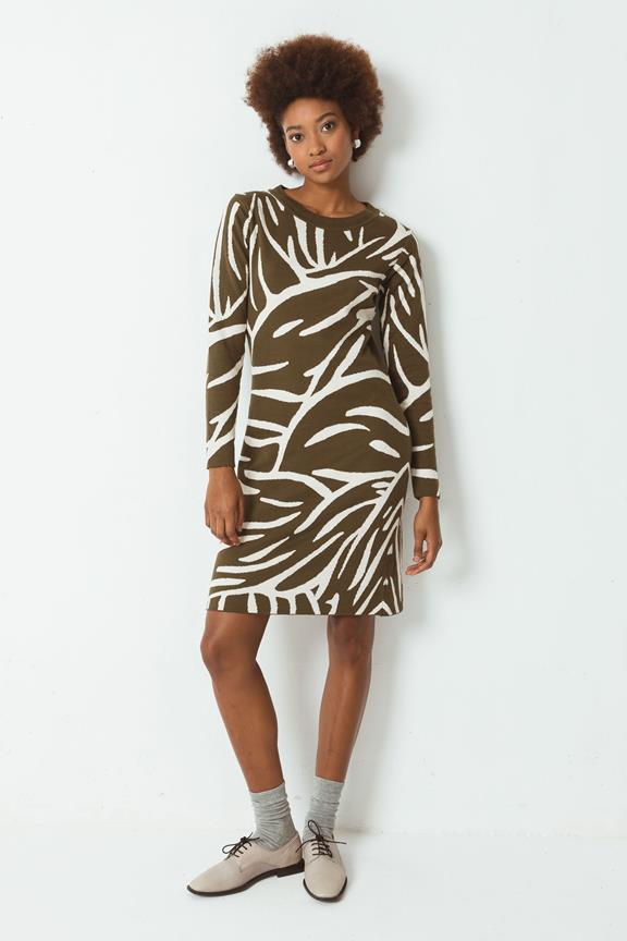 Kleid Nereide Grün/Weiß