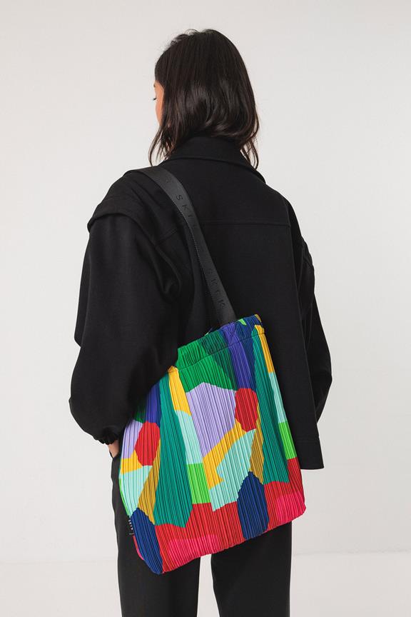 Tragetasche Haundi Mehrfarbig Rot/Grün