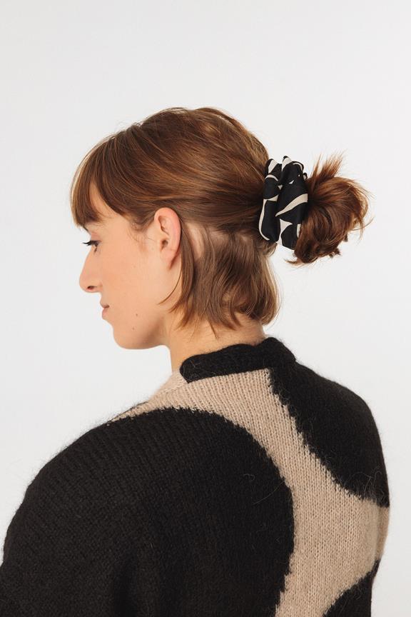 Scrunchie Parpaila Schwarz/Weiß