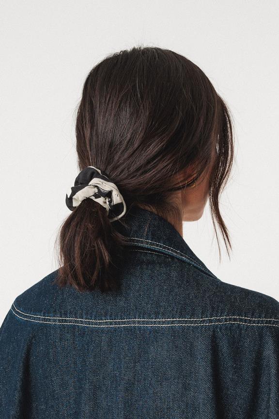 Scrunchie Lace Schwarz/Weiß