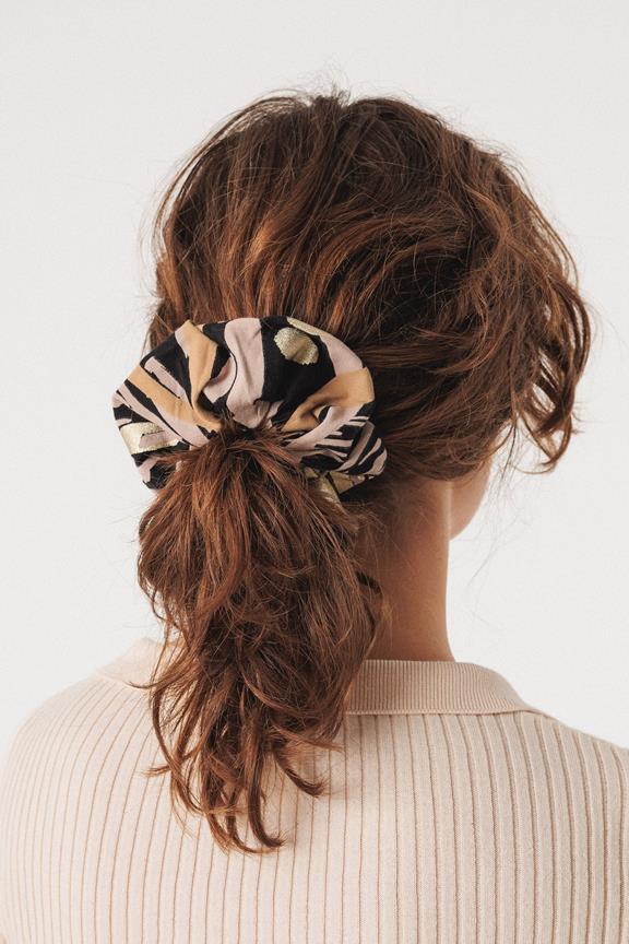 Scrunchie Parpaila Multicolored Schwarz/Beige