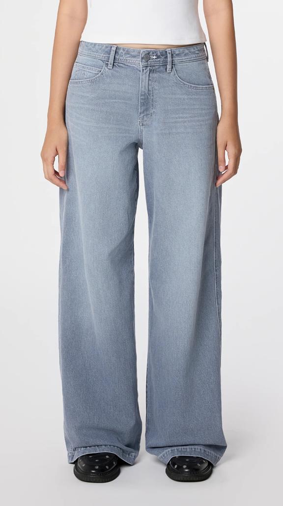 Jeans Sunny Weites Bein Schiefergrau