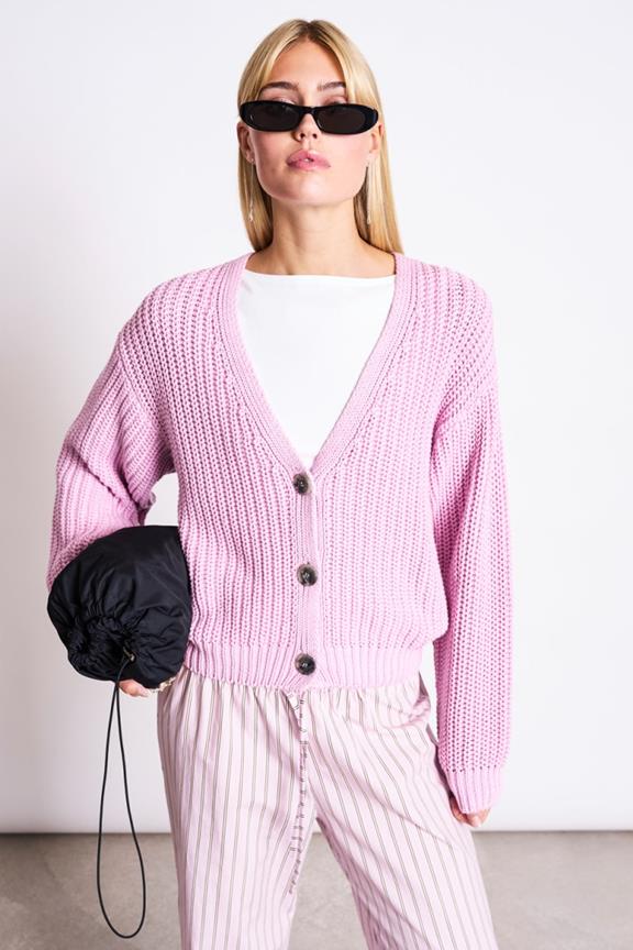 Strickjacke Lena Light Orchid Pink