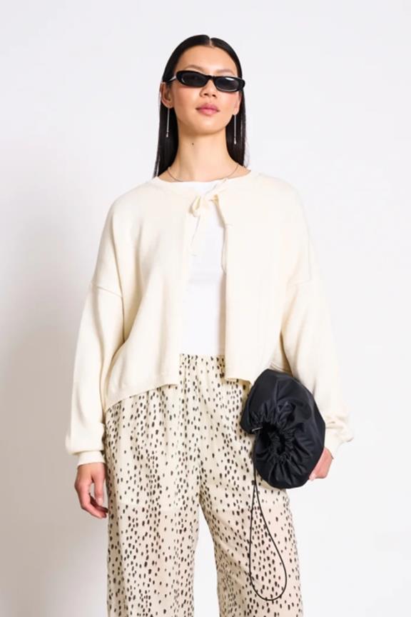 Strickjacke Zea Cremefarben