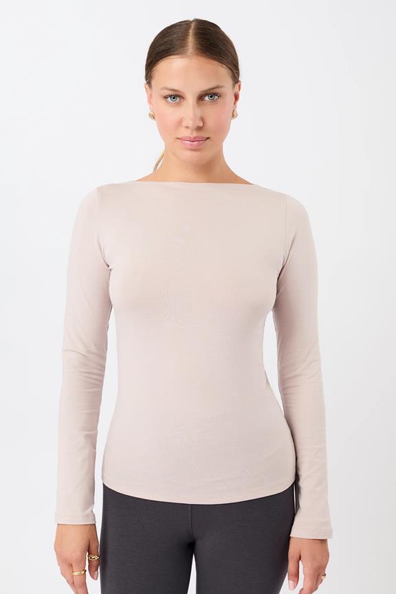 Top Basic Longsleeve Sheer Pink