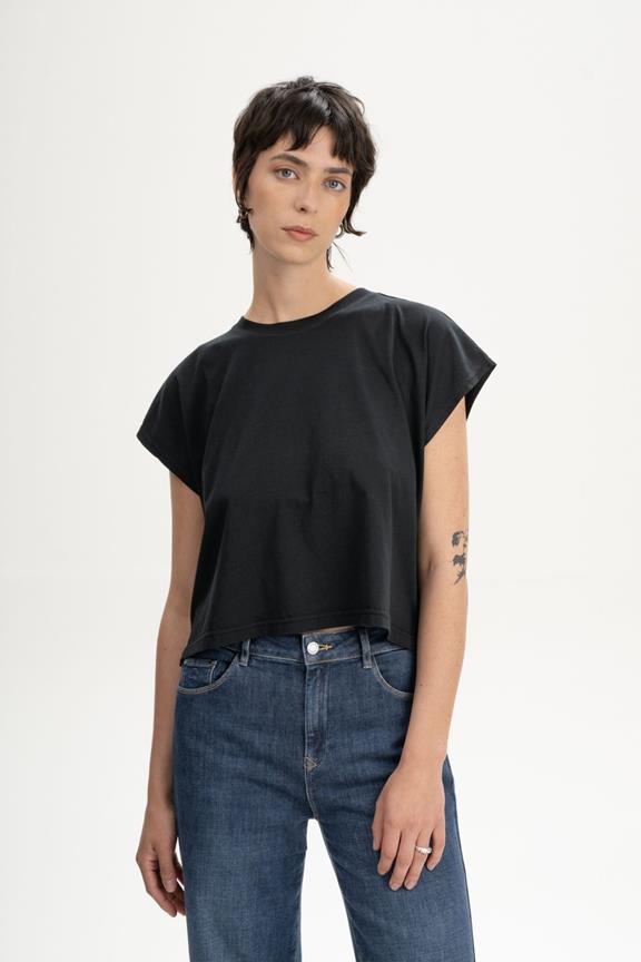 T-Shirt Cropped Bhamini Schwarz