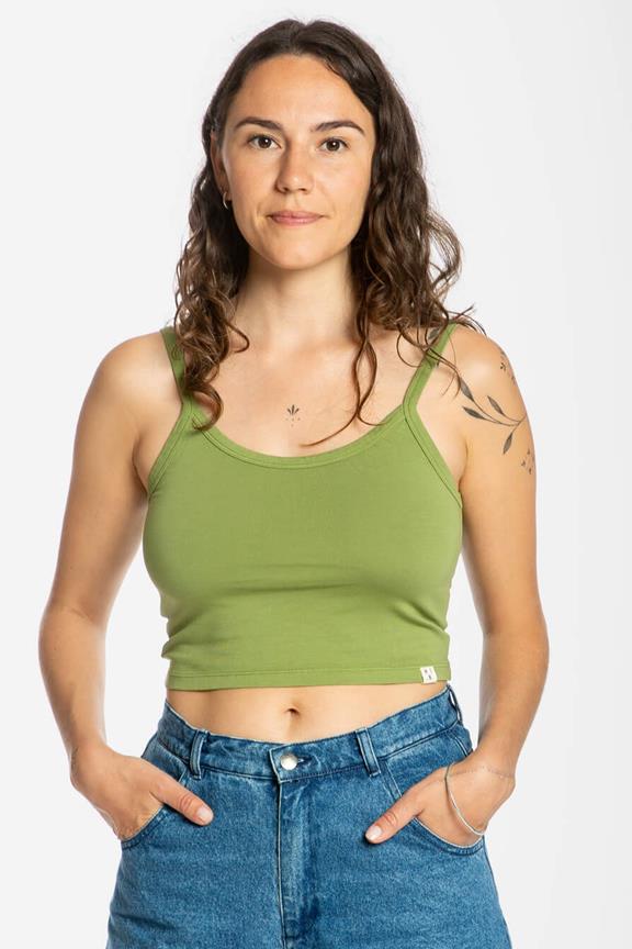 Crop Top Basic Olive