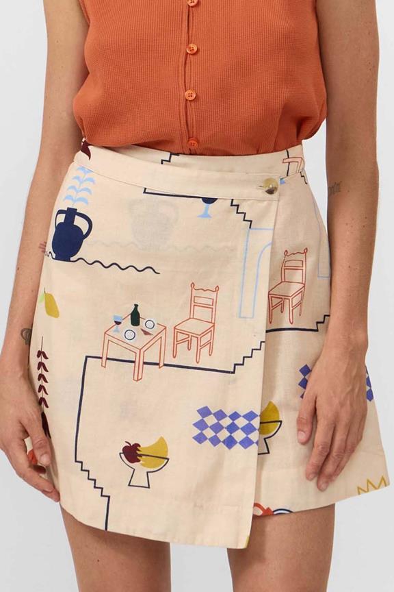 Polorok Met Print, Vakantiebeige