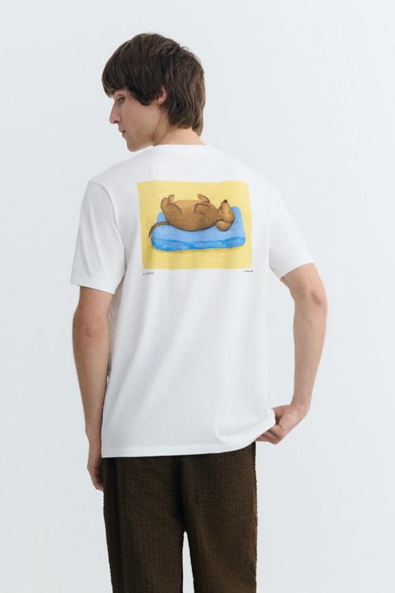 T-Shirt Zach De Hond Dutje Wit