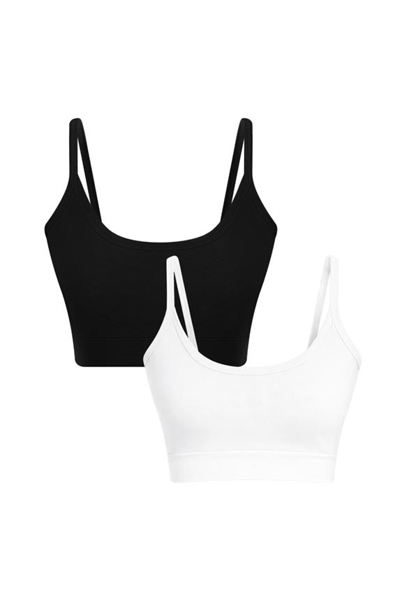Multipack 2x Bustier Schwarz/Naturweiß