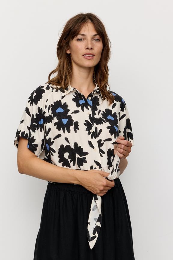 Blouse Ocra Bloom Elektrisch Blauw