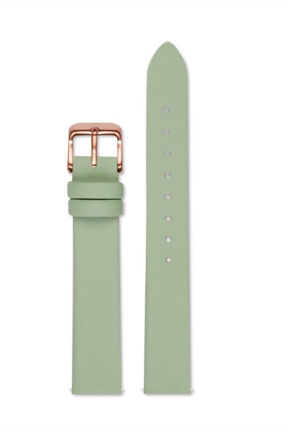 Horlogebandje Groen & Roségoud 16 Mm