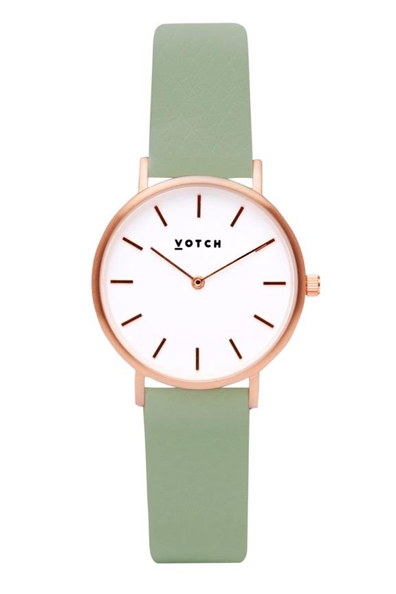 Horloge Classic Petite Groen & Roségoud