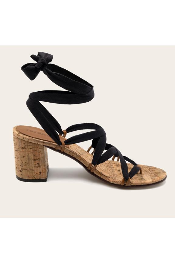 Sandalen Camila+ Kork Schwarz