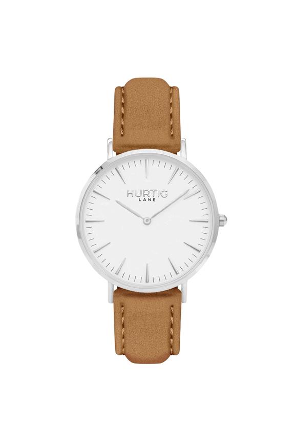 Horloge Hymnal Zilver Wit & Lichtbruin