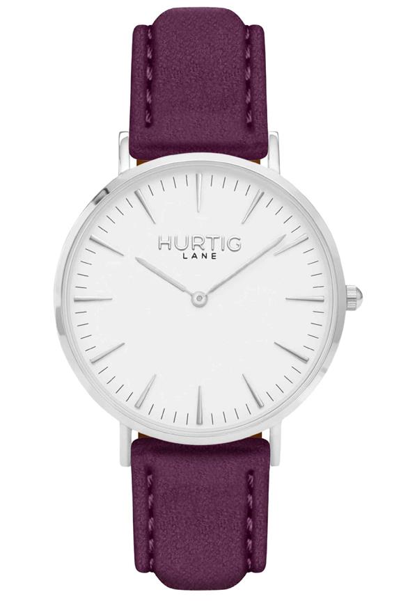 Dames Horloge Hymnal Zilver, Wit & Bessen