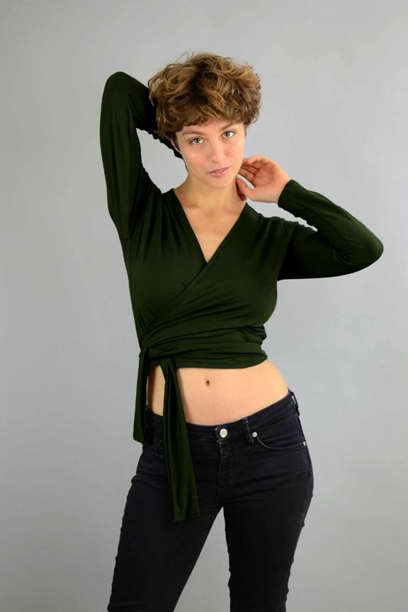 Wrap Top Pia In Green