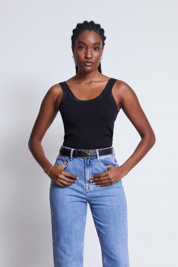 Top Mesh Lluvia Zwart