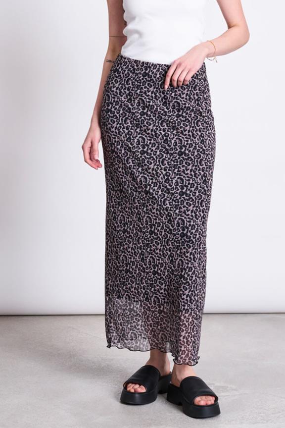 Maxirok Mesh Smuk Leo Print