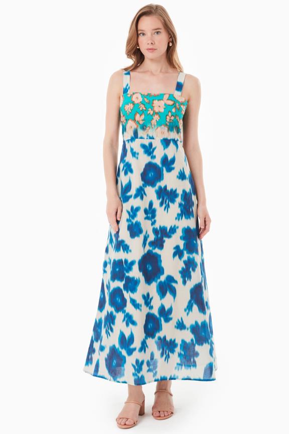 Kleid Voile Blurry Flowers