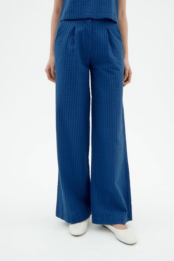 Pants Seersucker Manolita Blue