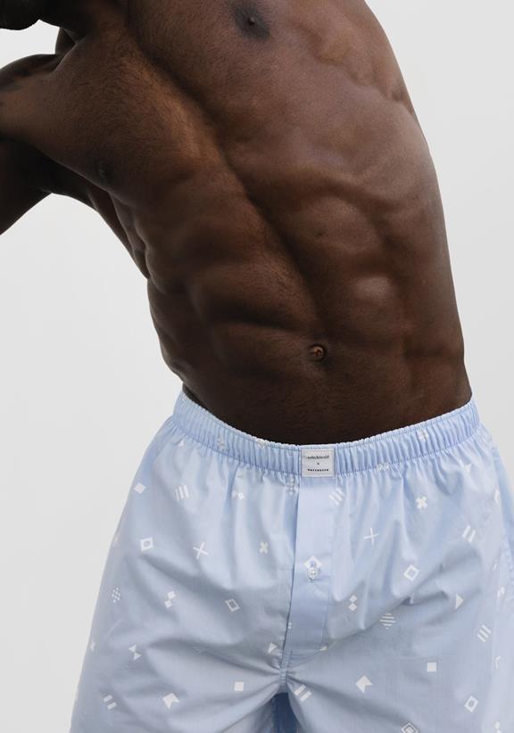 erlich textil Boxer Jasper Flag Alphabet Lichtblauw
